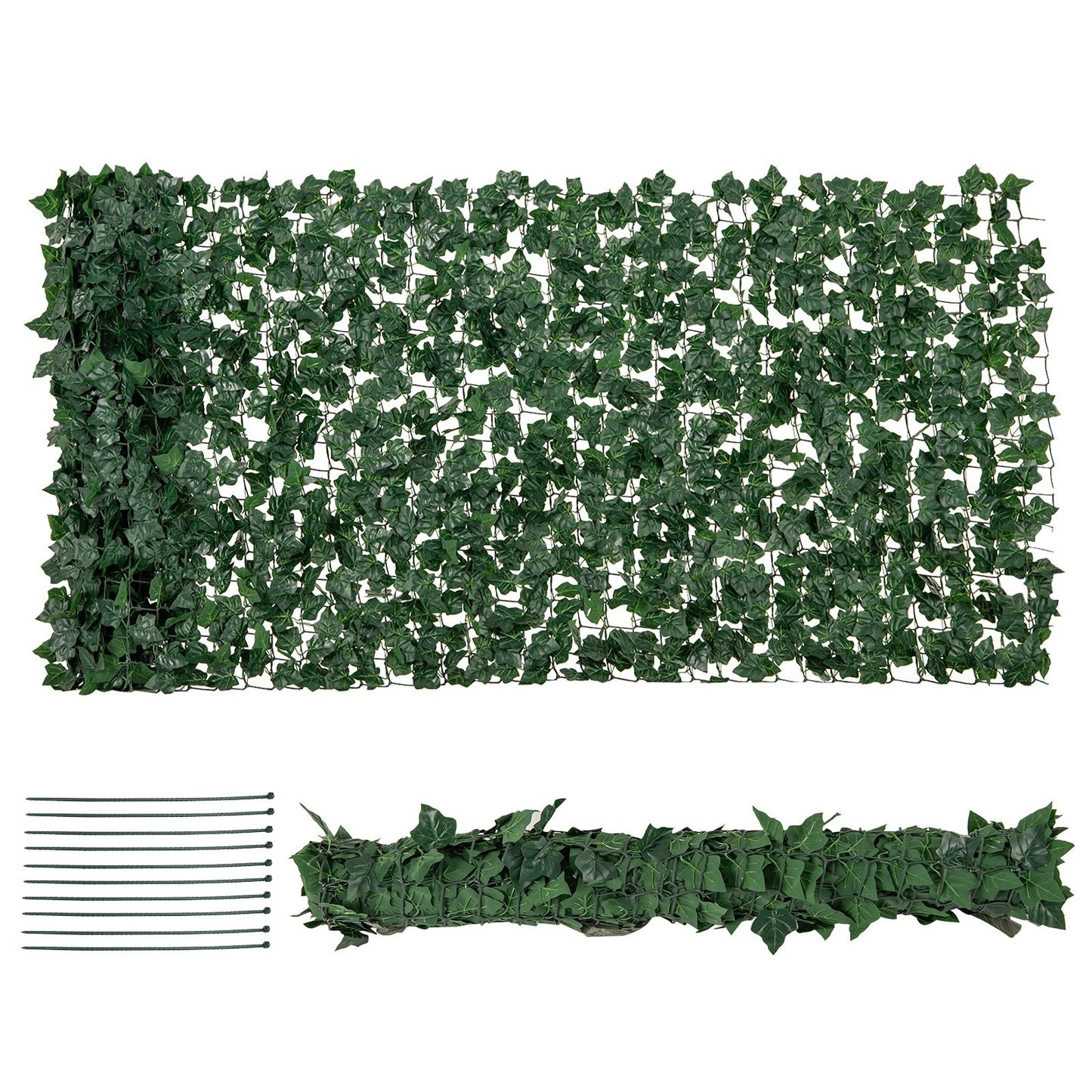 120 x 40  Inch Artificial Ivy Privacy Fence, Green Faux Plants Green  at Gallery Canada