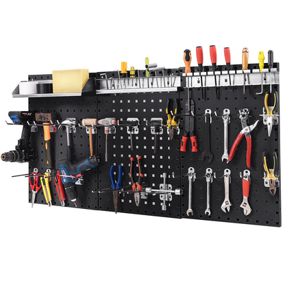 Wall-Mounted Pegboard Kit with 3 Pegboards for Garage Workshop, Black Garages at Gallery Canada