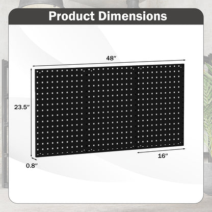 Wall-Mounted Pegboard Kit with 3 Pegboards for Garage Workshop, Black Garages at Gallery Canada