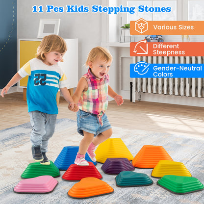 11 Pieces Kids Stepping Stones Stackable Balance Blocks Indoor Outdoor, Multicolor Toy Sports at Gallery Canada