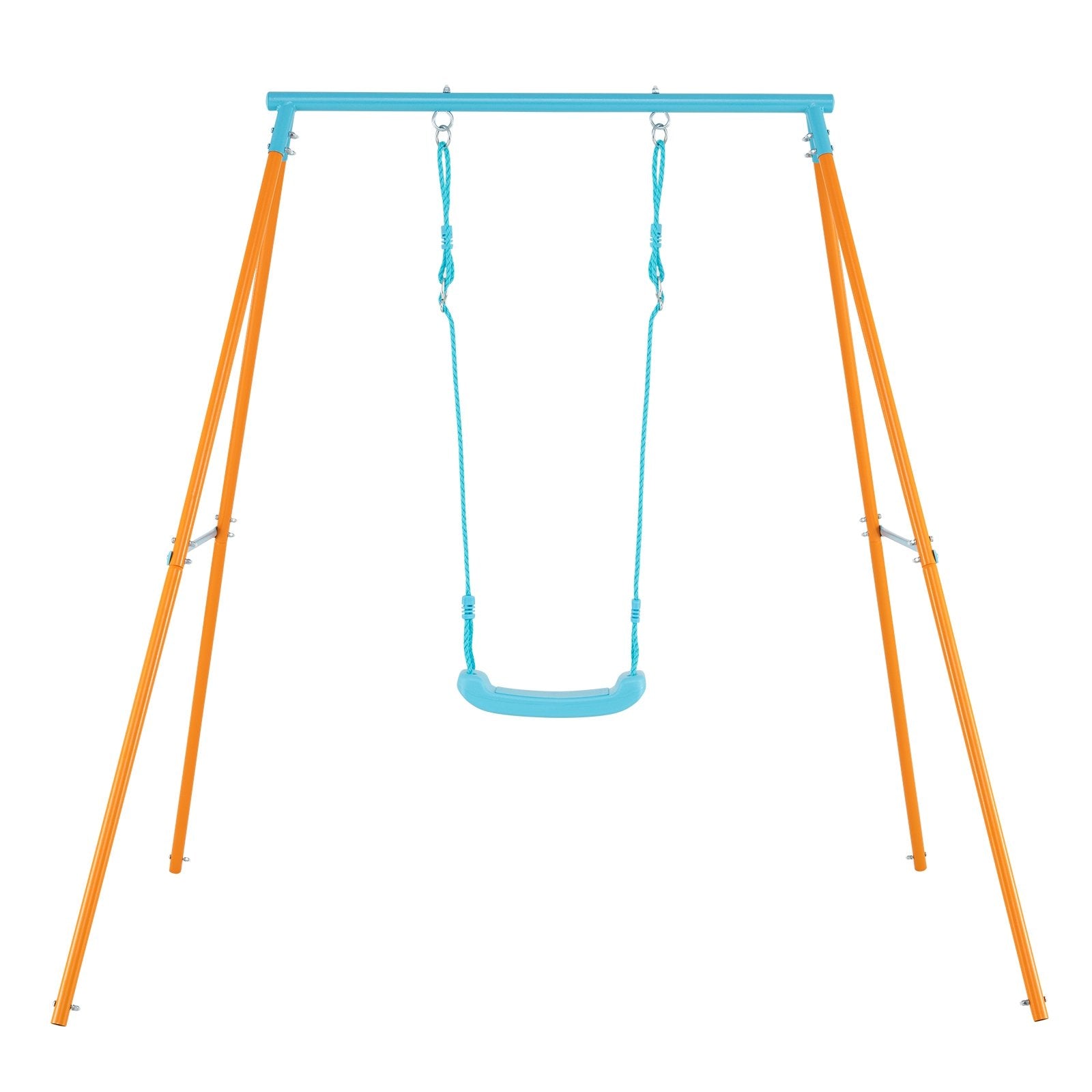 Outdoor Heavy Duty Metal Toddler Swing Set with Stand, Orange Swing & Playsets Orange at Gallery Canada