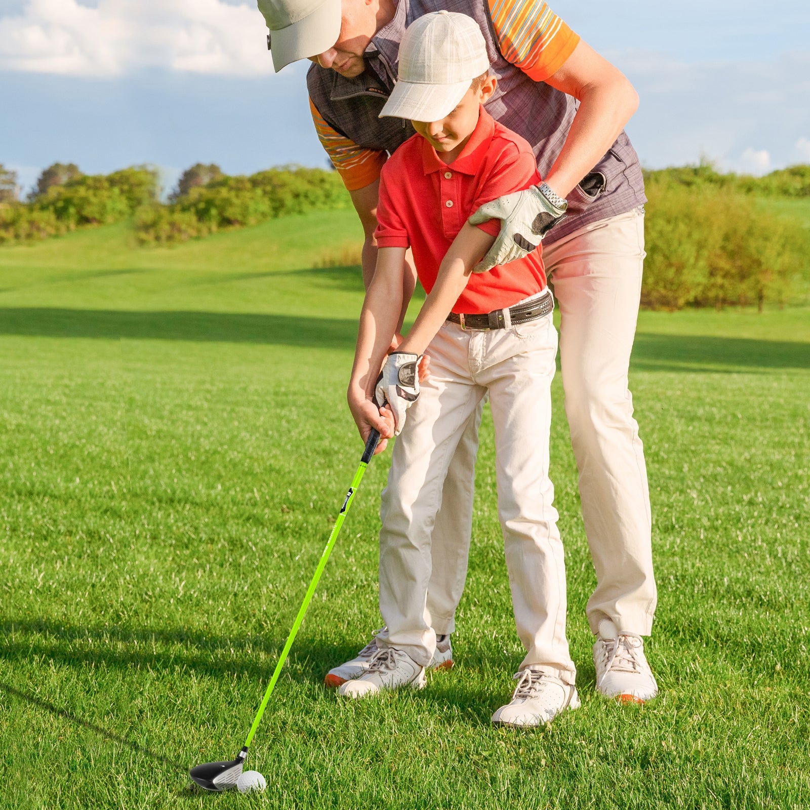 34 Inch 165CC Junior #3 Fairway Wood Golf Club with Fiberglass Shaft for Kids Ages 8-10, Green Golf at Gallery Canada