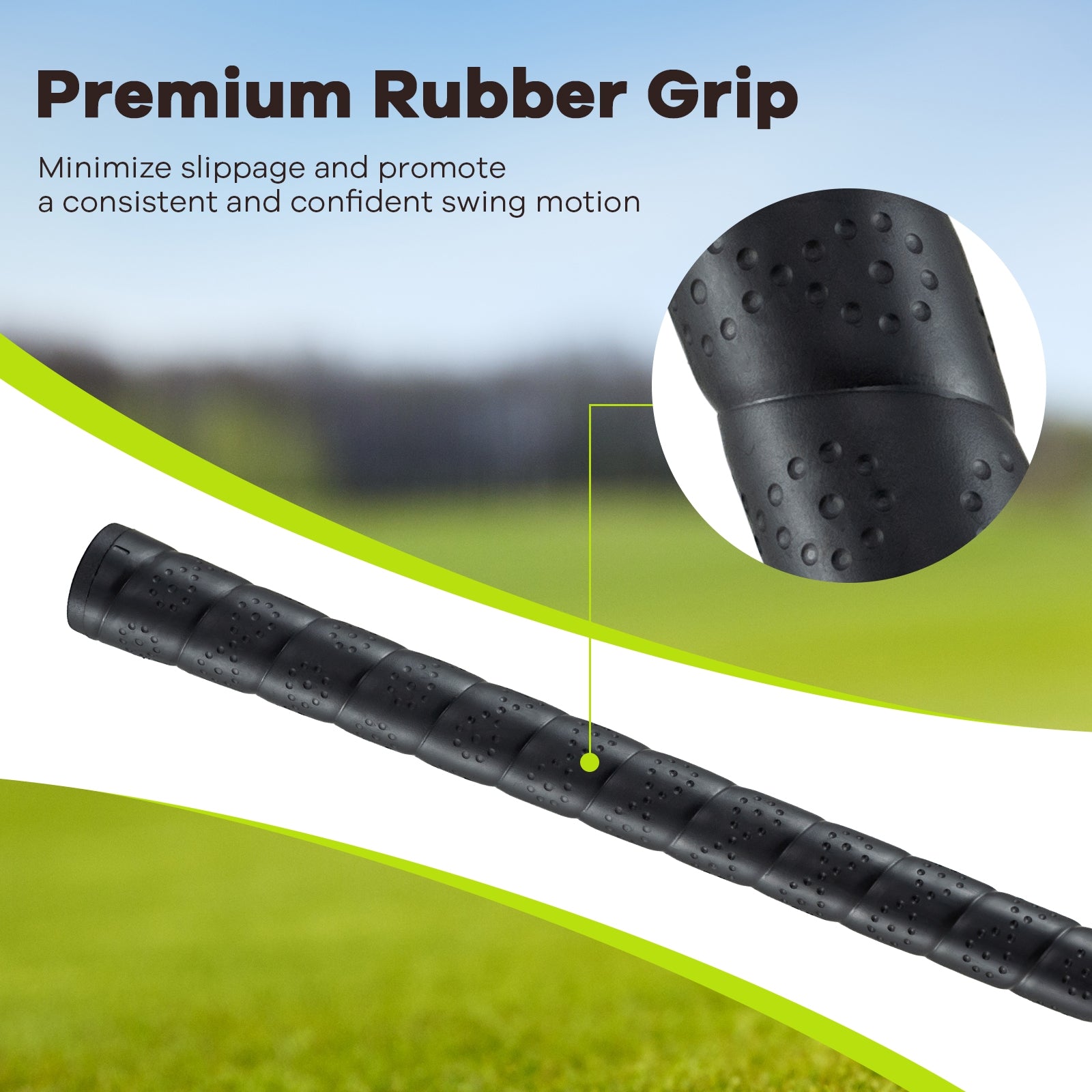 34 Inch 165CC Junior #3 Fairway Wood Golf Club with Fiberglass Shaft for Kids Ages 8-10, Green Golf at Gallery Canada