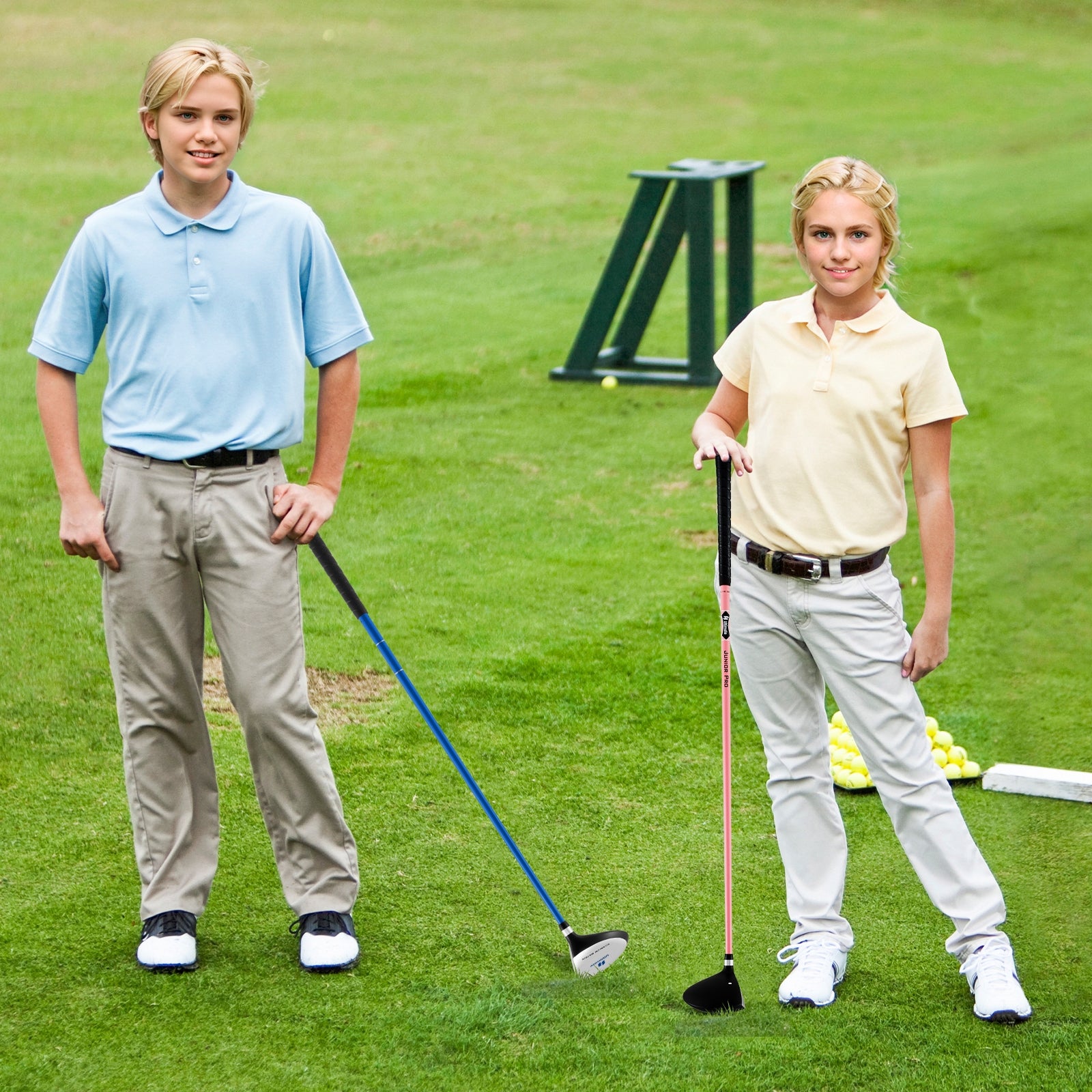 38 Inch 165CC Junior #3 Fairway Wood Golf Club with Fiberglass Shaft for Kids Ages 11-14, Blue Golf at Gallery Canada