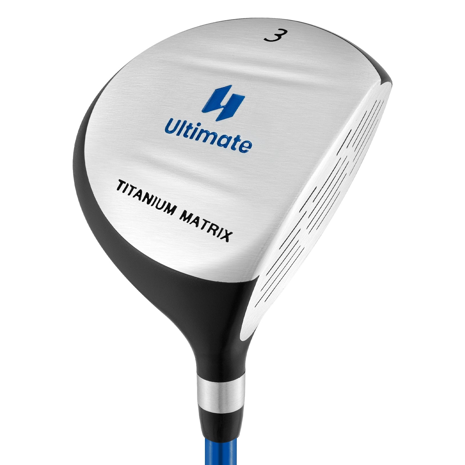 38 Inch 165CC Junior #3 Fairway Wood Golf Club with Fiberglass Shaft for Kids Ages 11-14, Blue Golf Blue at Gallery Canada