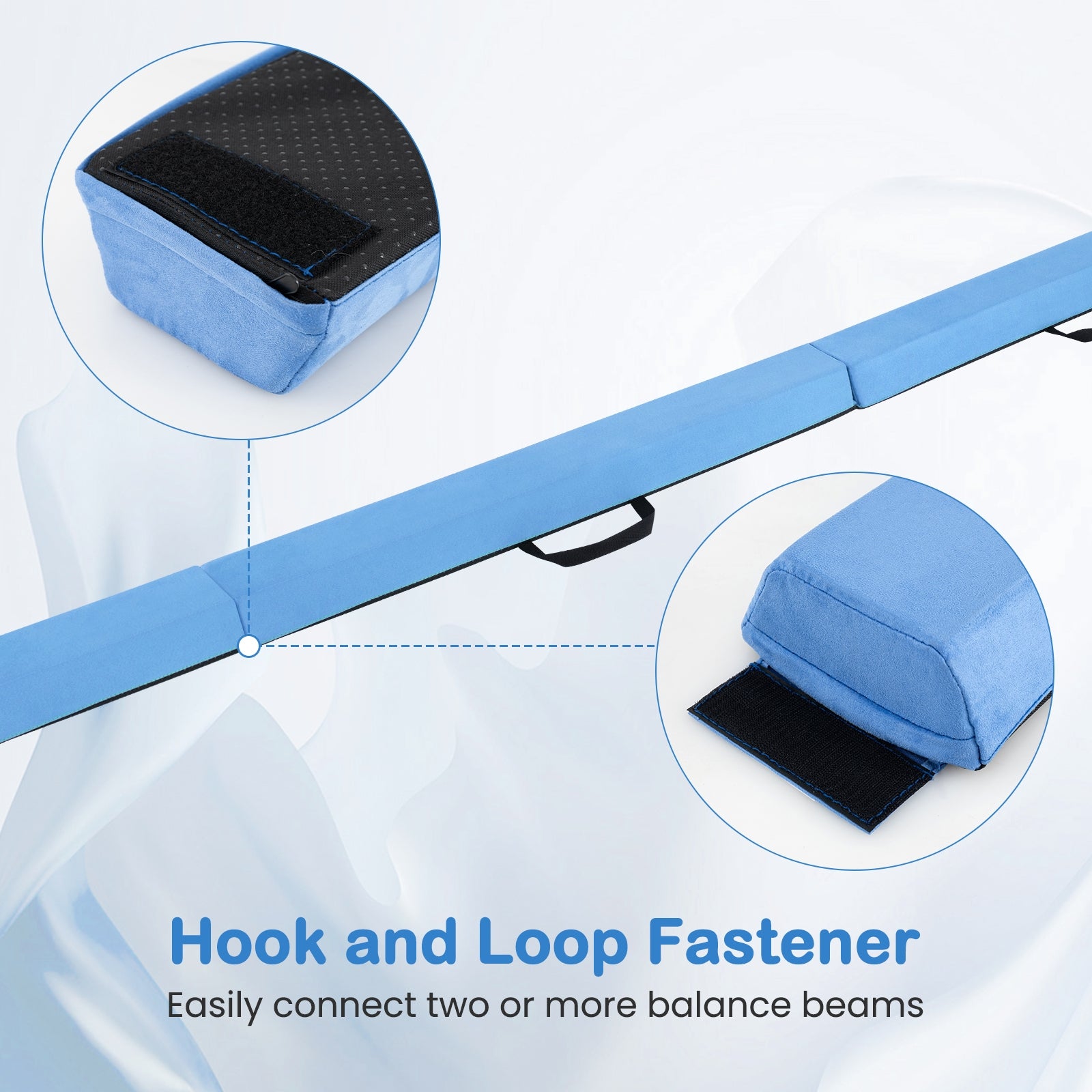 7 FT Folding Balance Beam with Removable Suede Cover and Non-slip Bottom, Navy Baby Gyms & Playmats at Gallery Canada