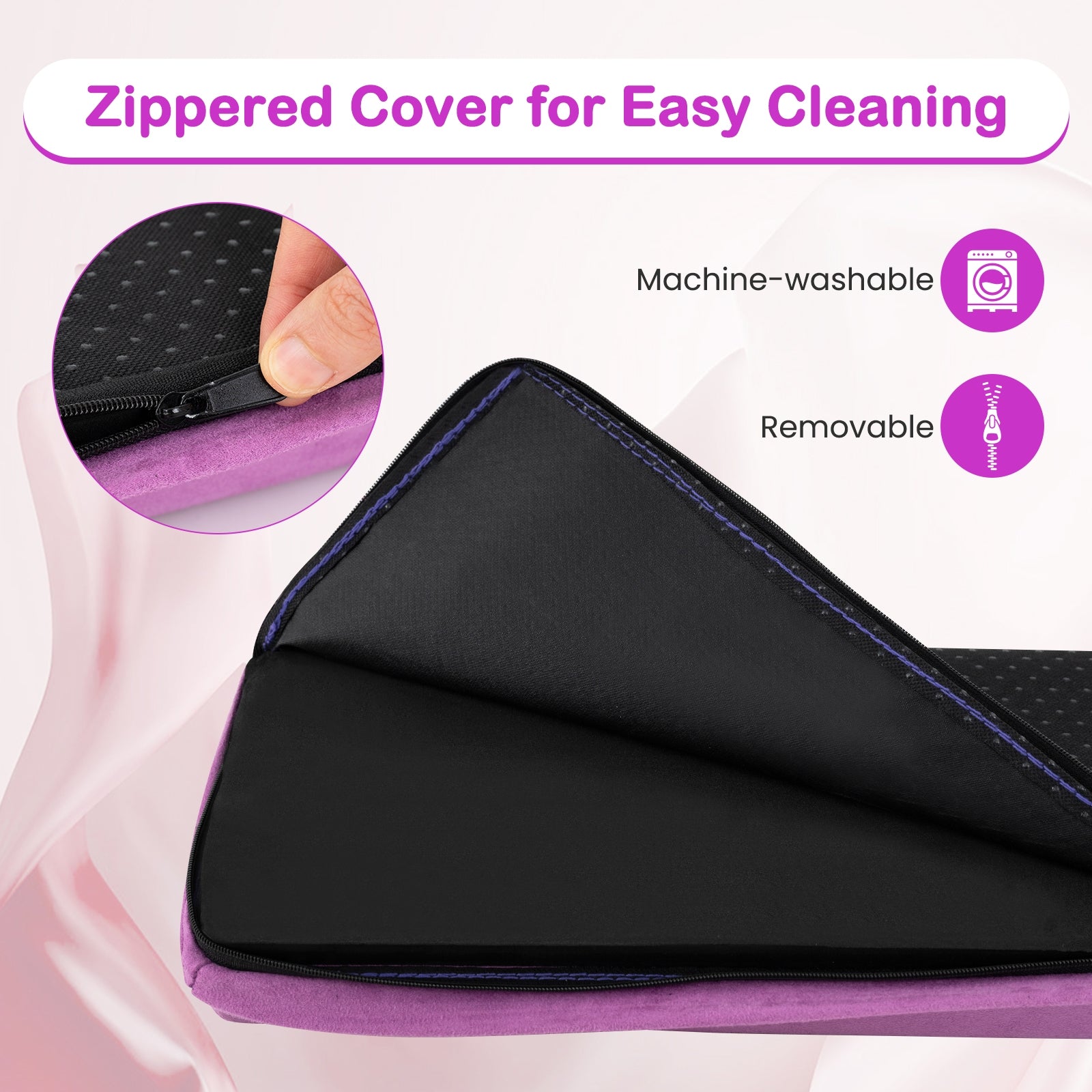 7 FT Folding Balance Beam with Removable Suede Cover and Non-slip Bottom, Purple Baby Gyms & Playmats at Gallery Canada