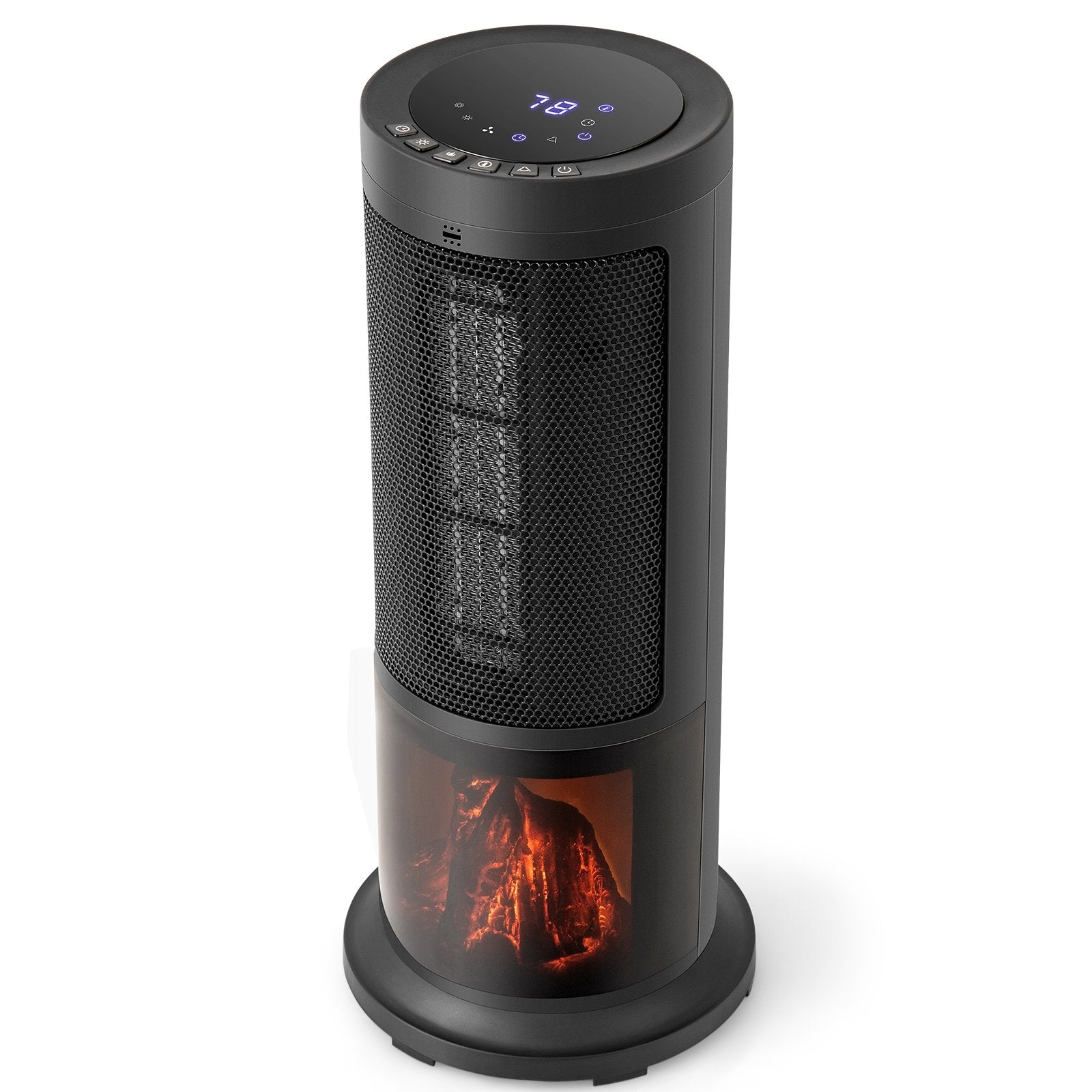 17 Inch 1500W Portable Tower Space Heater with 135° Oscillation, Black Space Heaters at Gallery Canada