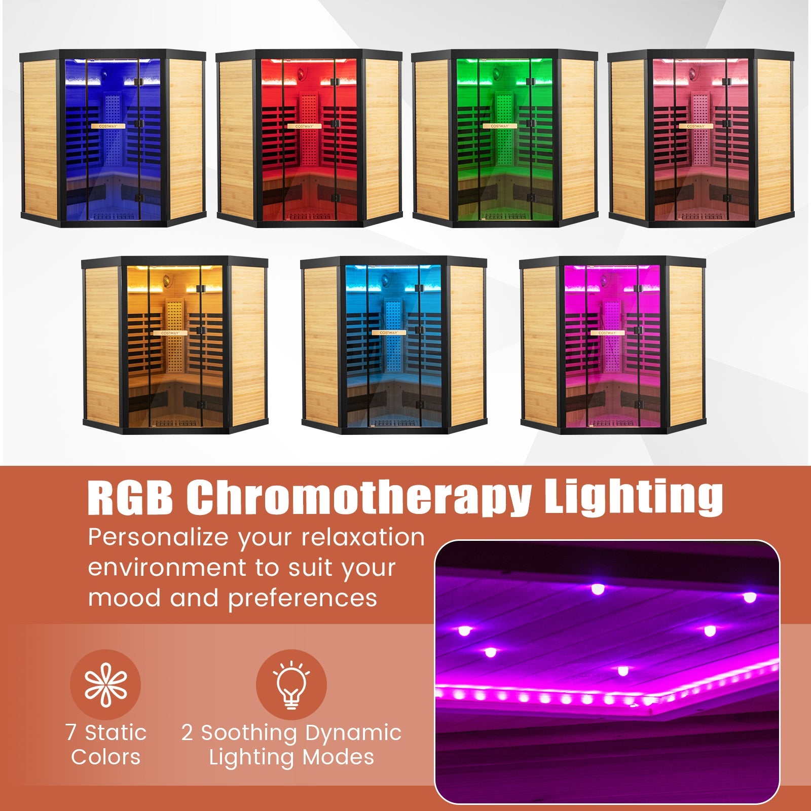 Wide Spectrum Red Light Near Far Infrared Sauna Room for 3-5 People Sauna at Gallery Canada