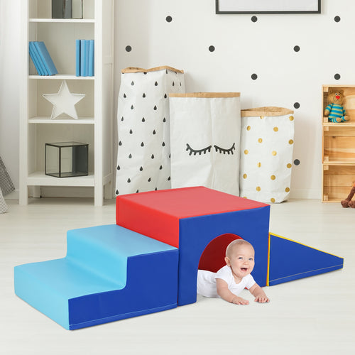 Climb and Crawl Foam Block Play Set for Infant Baby, Yellow