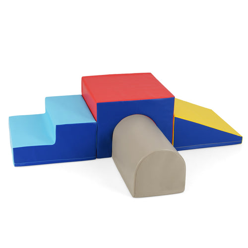 Climb and Crawl Foam Block Play Set for Infant Baby, Yellow
