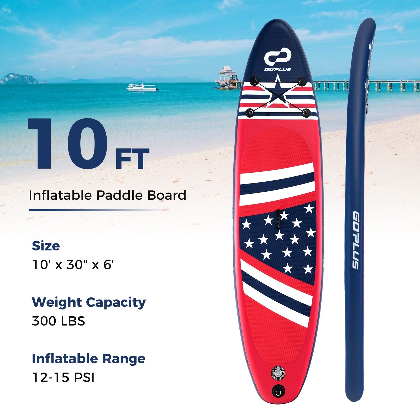 Inflatable Paddle Board with Removable Fin and Backpack-B Surfing   at Gallery Canada