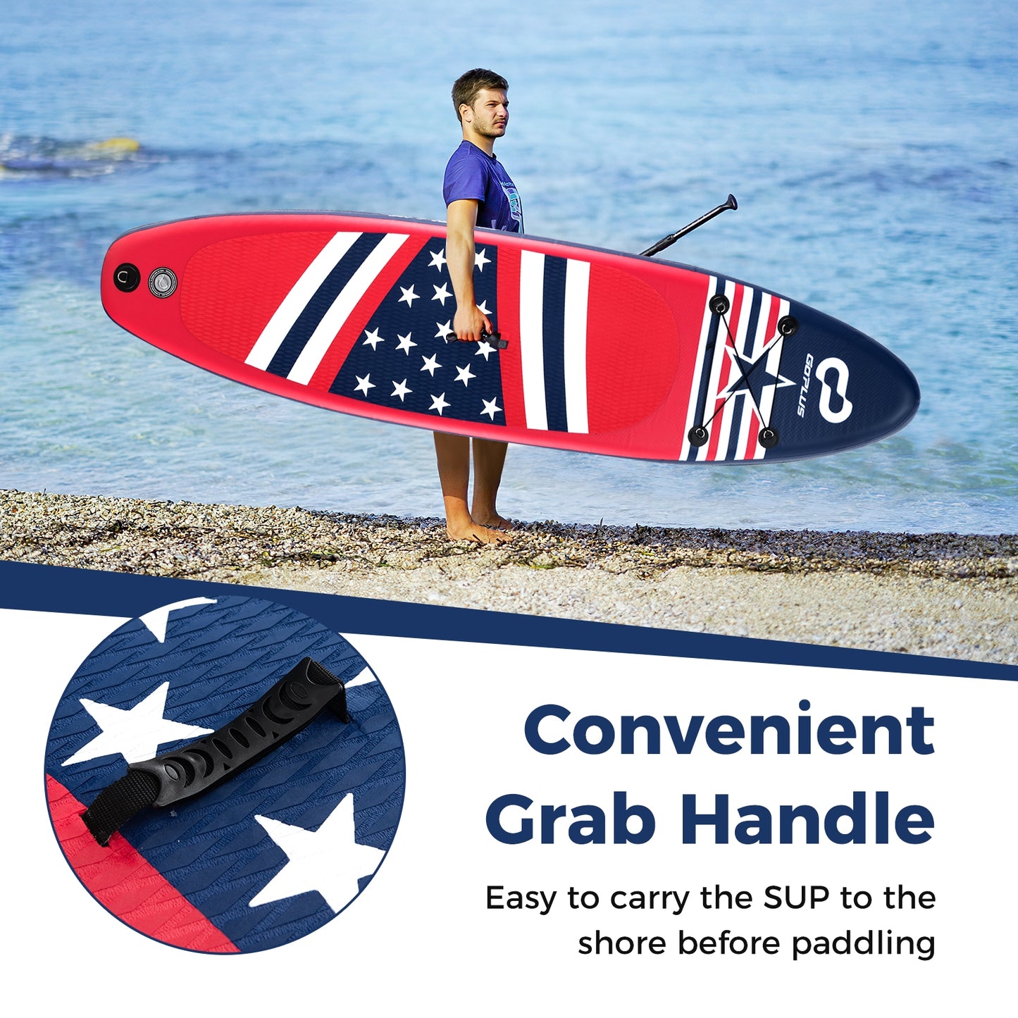 Inflatable Paddle Board with Removable Fin and Backpack-B Surfing   at Gallery Canada