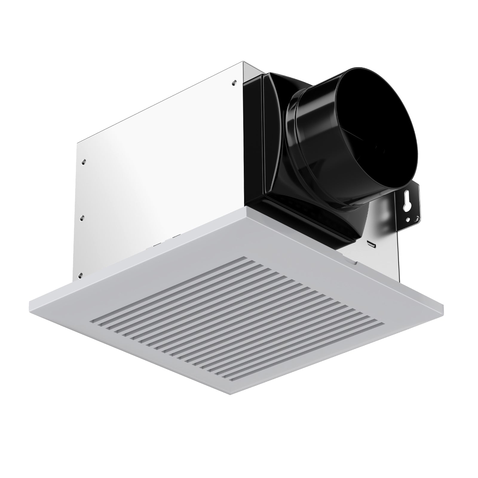 80 CFM Bathroom Exhaust Fan with Metal Housing and 4 Inches Duct, White Ventilation Fans White at Gallery Canada