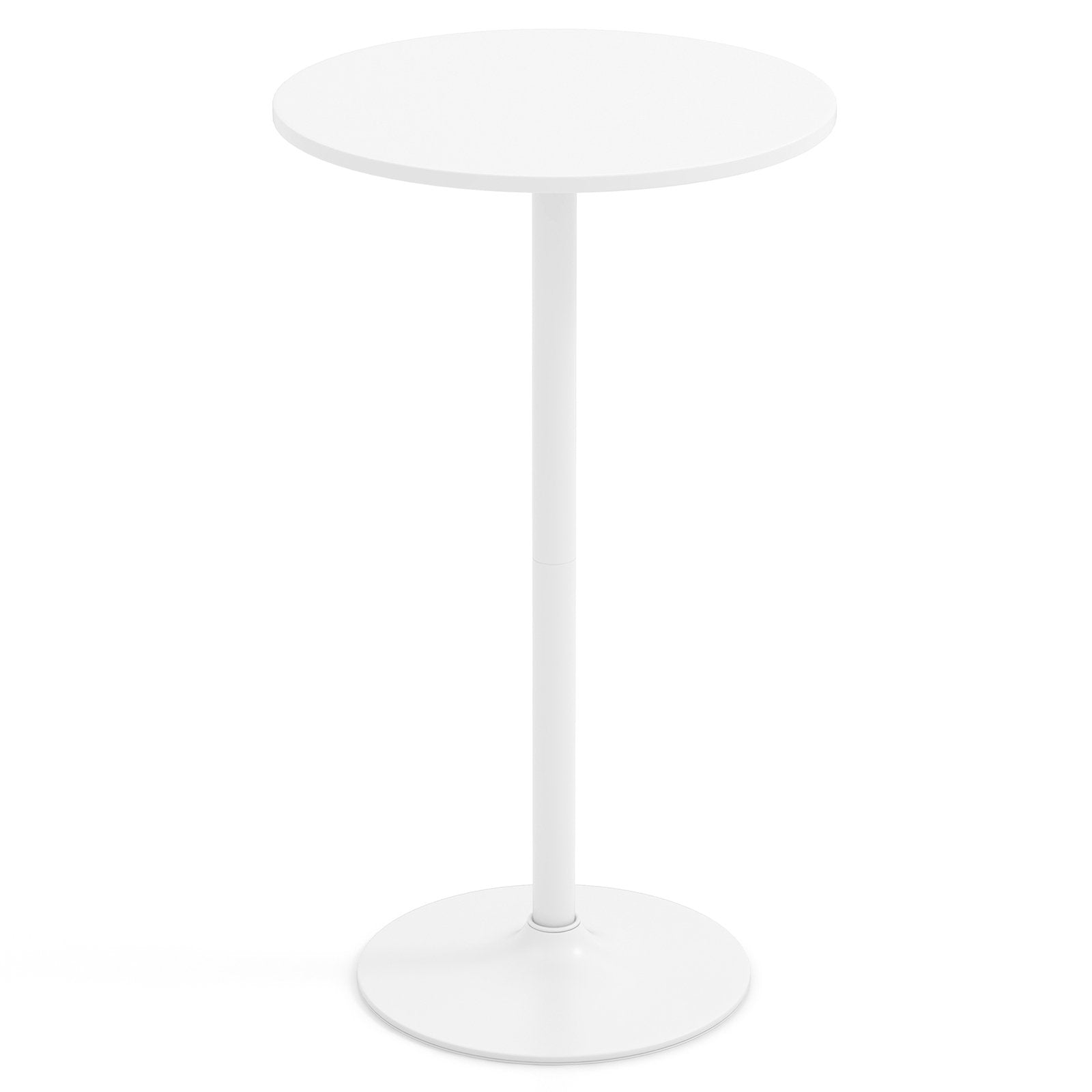 Round Bistro Table 40 Inch Bar Height Tall Coffee Cocktail Table-Set of 1, White Coffee Tables White - 40 Inch Set of 1 at Gallery Canada