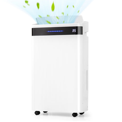 4500 Sq. Ft 57 Pint Dehumidifier for Home and Basement, White