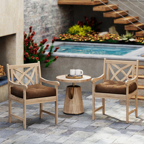 21 Inch x 21 Inch Patio Chair Seat Cushion Pads for Indoor and Outdoor, Coffee