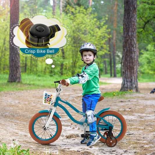 12 Inch Kids Bike Adjustable with Removable Basket for 3-4 Years Old-12 inches, Turquoise Kids Bike Turquoise  at Gallery Canada