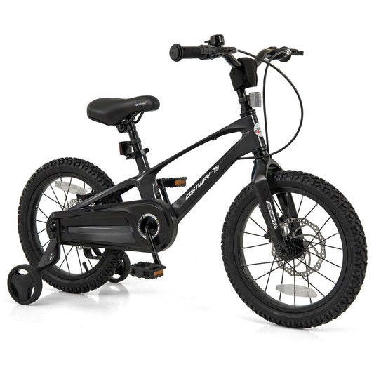 16 Inch Kids Bike Lightweight with 2 Removable Training Wheels for Aged 4-7-16 inches, Black Kids Bike Black at Gallery Canada