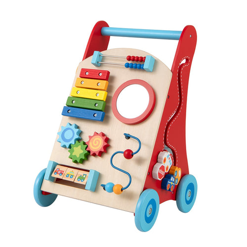 Baby Push Walker with Handle and Wheels for Boys & Girls 3+ Years Old-Muticolor, Multicolor