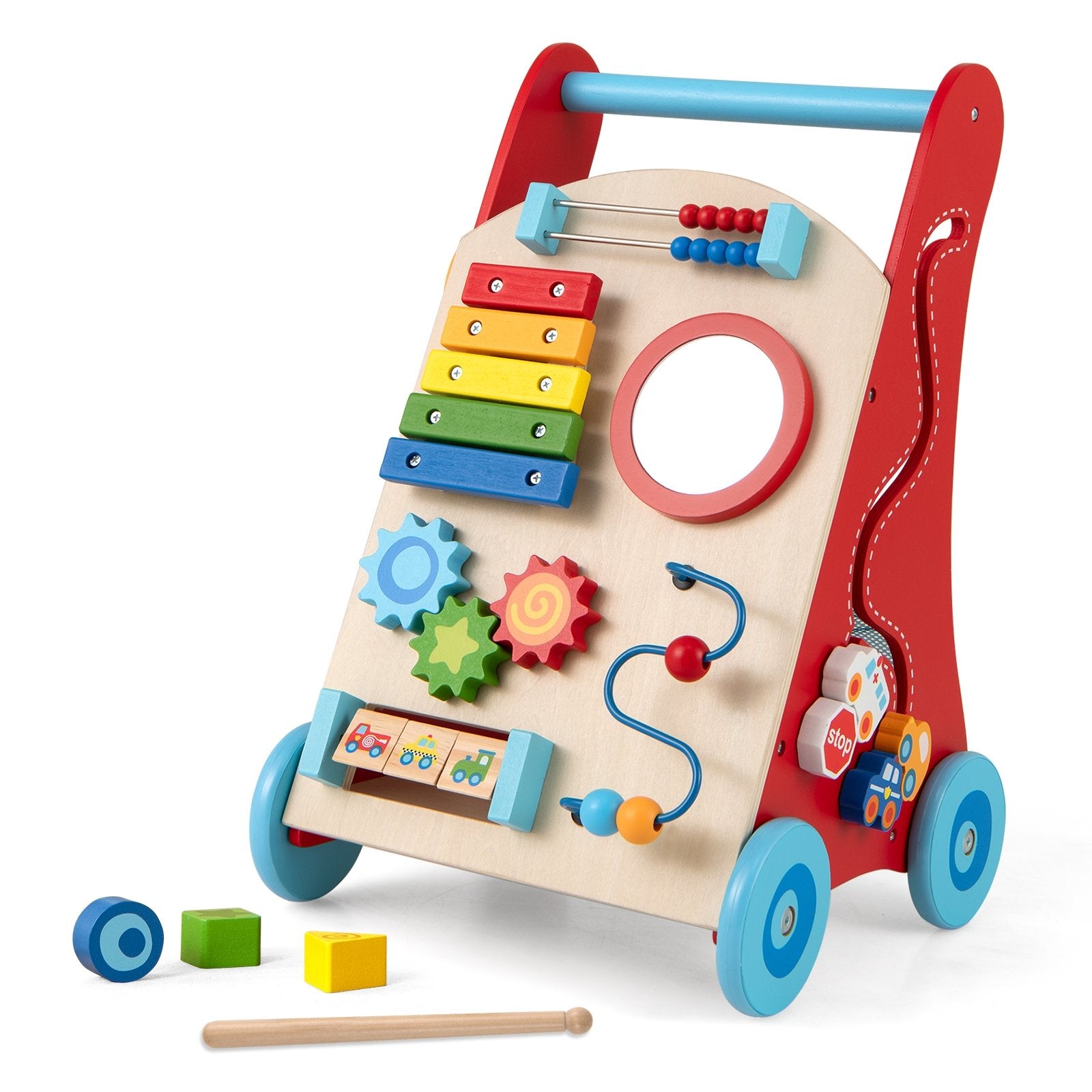 Baby Push Walker with Handle and Wheels for Boys & Girls 3+ Years Old-Muticolor, Multicolor Baby Activity at Gallery Canada
