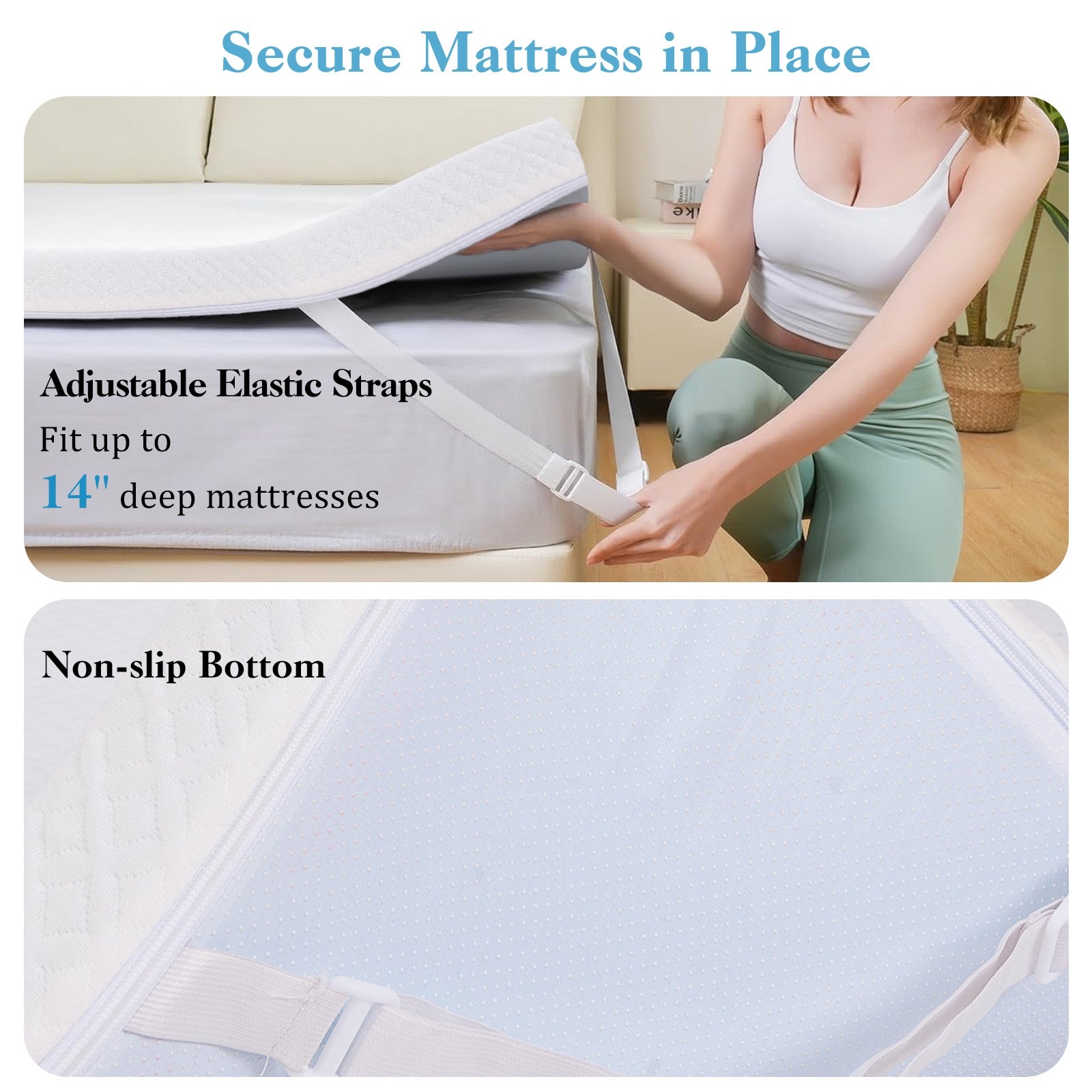 3 Inch Gel-Infused Memory Foam Mattress Topper with Removable Cover-King Size, White Mattresses   at Gallery Canada