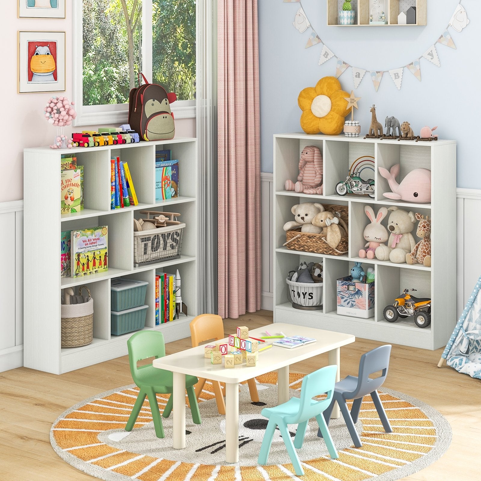 41 Inches 8-Cube Freestanding Bookcase for Kids, White Kids Storage   at Gallery Canada