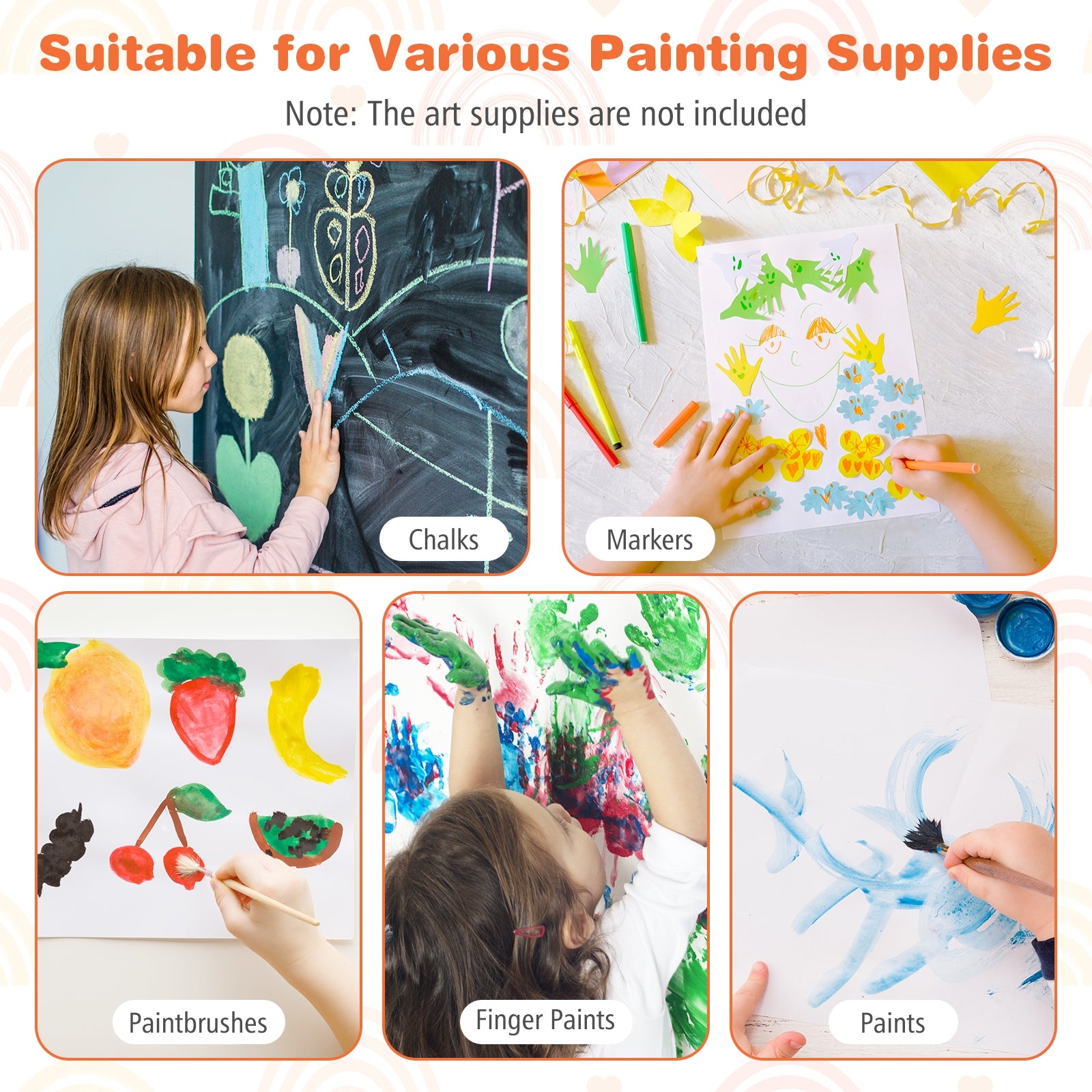 3-in-1 Art Easel for Kids with Magnetic Chalkboard and Whiteboard, Gray Art Easels at Gallery Canada