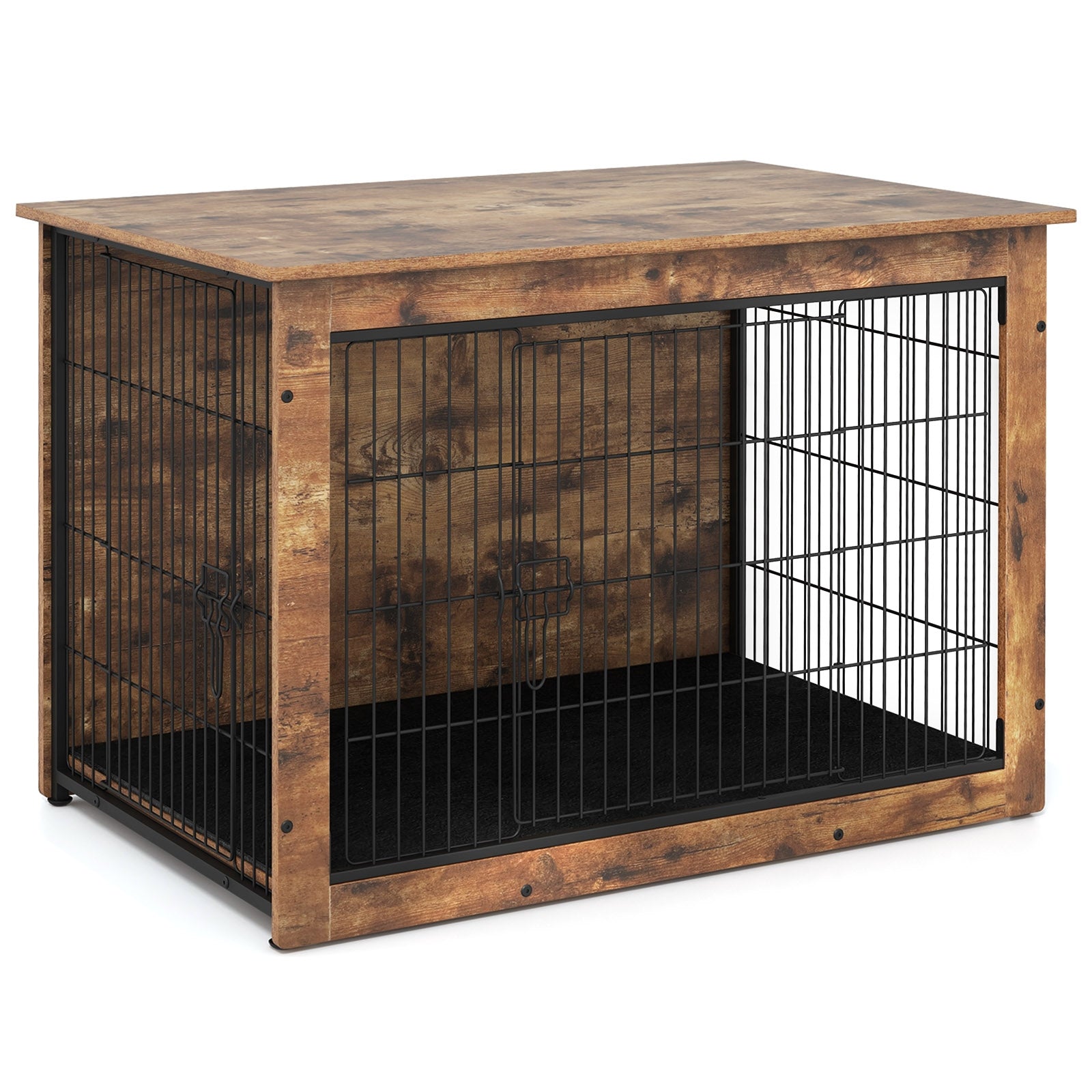 Dog Crate Furniture with Cushion and Double Doors for Small/Medium Dogs-37 Inches Dog Kennels at Gallery Canada