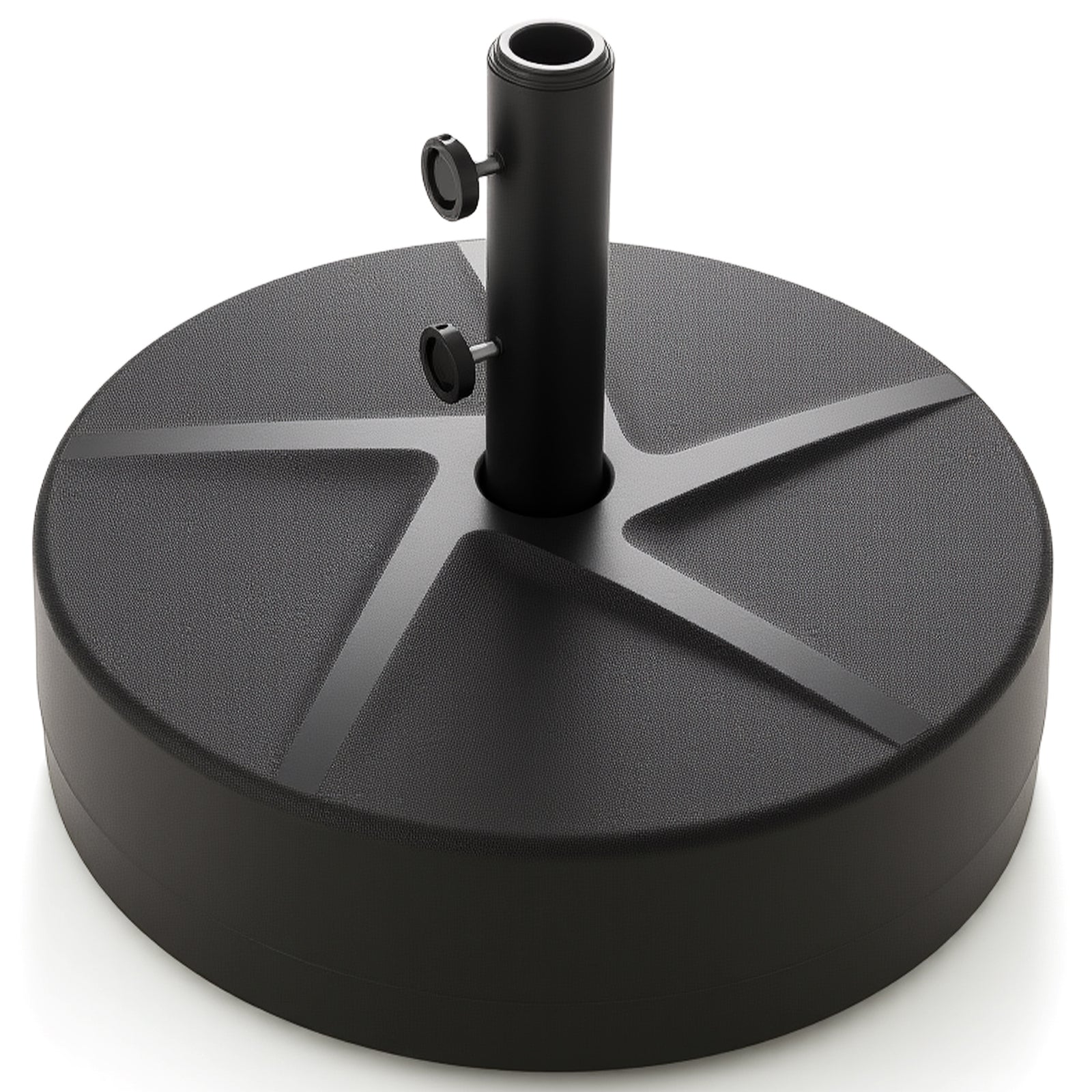 Patio Umbrella Base 88LBS Capacity Water and Sand Fillable Market Table Umbrella Stand, Black Outdoor Umbrella Bases Black at Gallery Canada