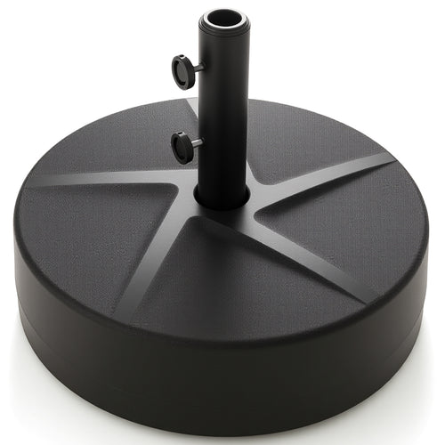 Patio Umbrella Base 88LBS Capacity Water and Sand Fillable Market Table Umbrella Stand, Black
