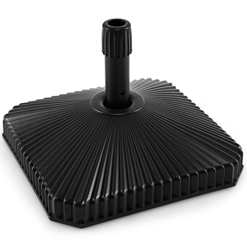 Fillable Umbrella Base with Shell Texture and 3 Coupler Sizes, Black
