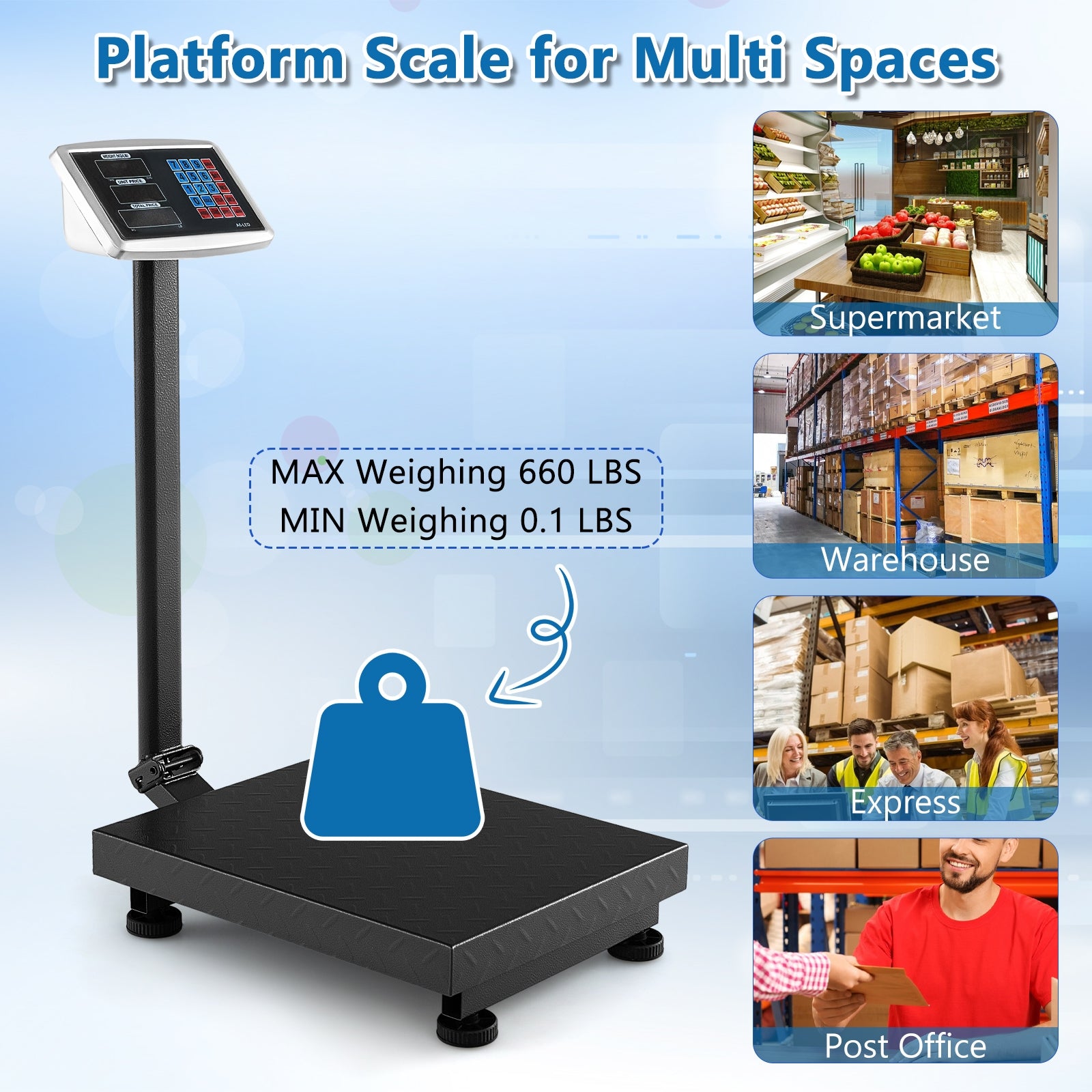 Computing Digital Platform Scale with Price Calculator, Silver Kitchen Tools at Gallery Canada