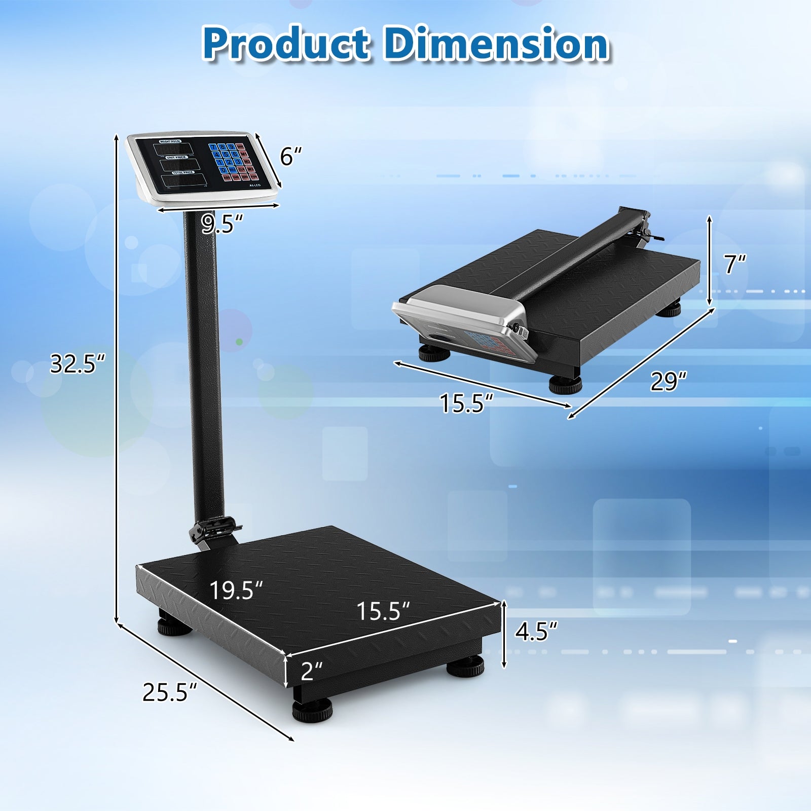 Computing Digital Platform Scale with Price Calculator, Silver Kitchen Tools at Gallery Canada