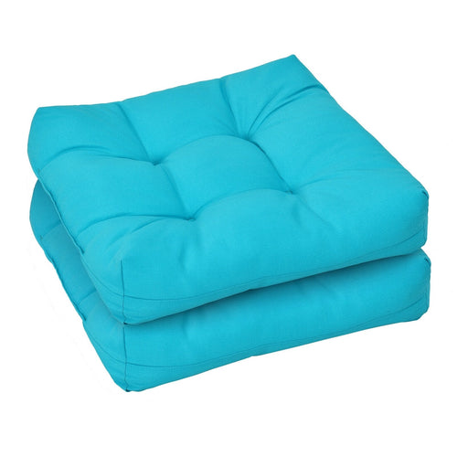21 Inch x 21 Inch Patio Chair Seat Cushion Pads for Indoor and Outdoor, Turquoise