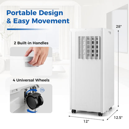 10000 BTU Portable Air Conditioner Cools up to 350 Sq wth 24H Timer, White Portable Air Conditioners   at Gallery Canada