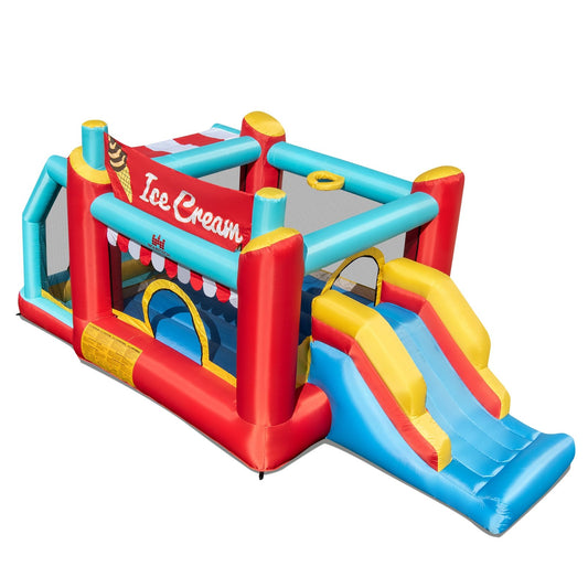 5-in-1 Ice Cream Inflatable Bounce House with Ball Pit and Slide without Blower, Multicolor Bounce House Multicolor at Gallery Canada