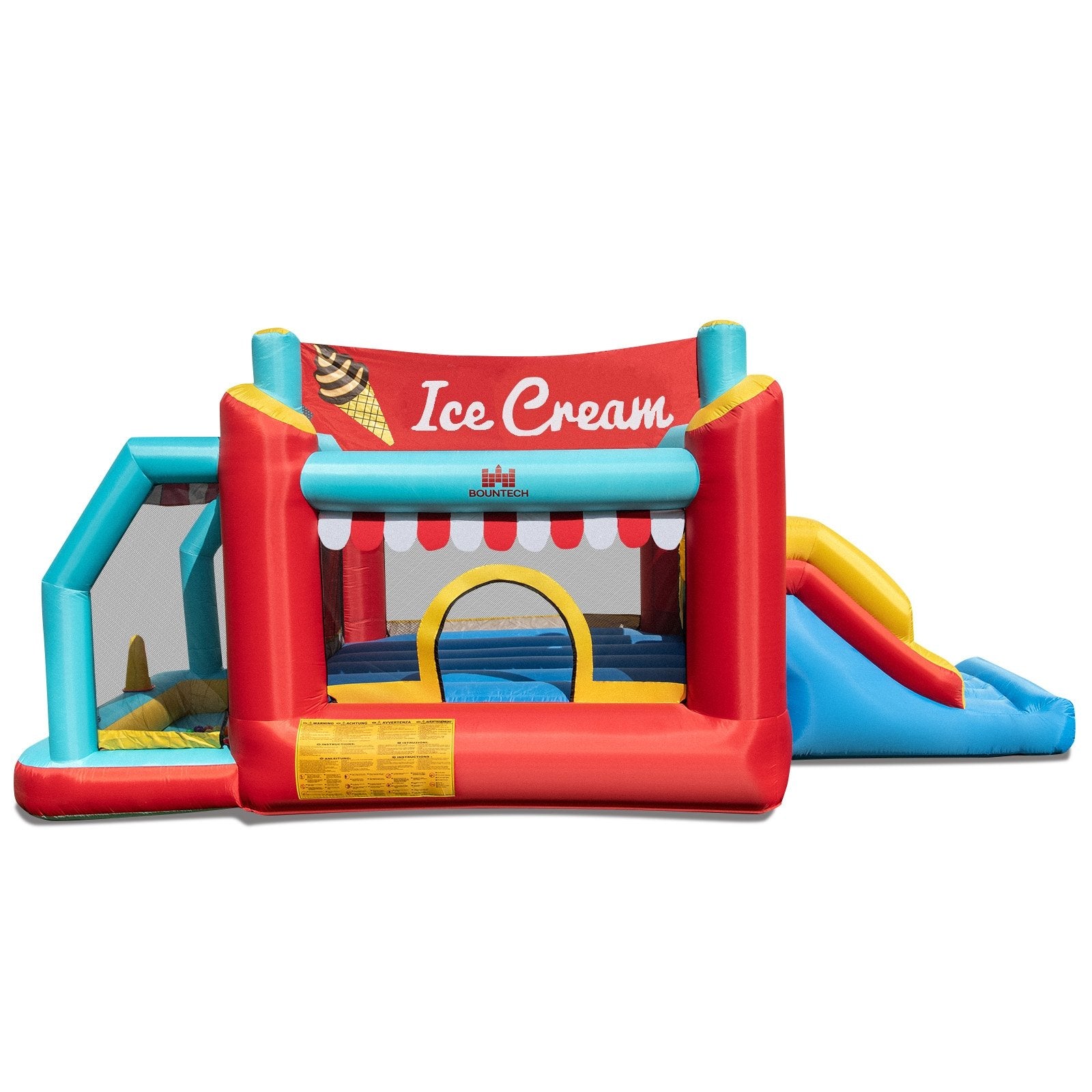 5-in-1 Ice Cream Inflatable Bounce House with Ball Pit and Slide without Blower, Multicolor Bounce House at Gallery Canada