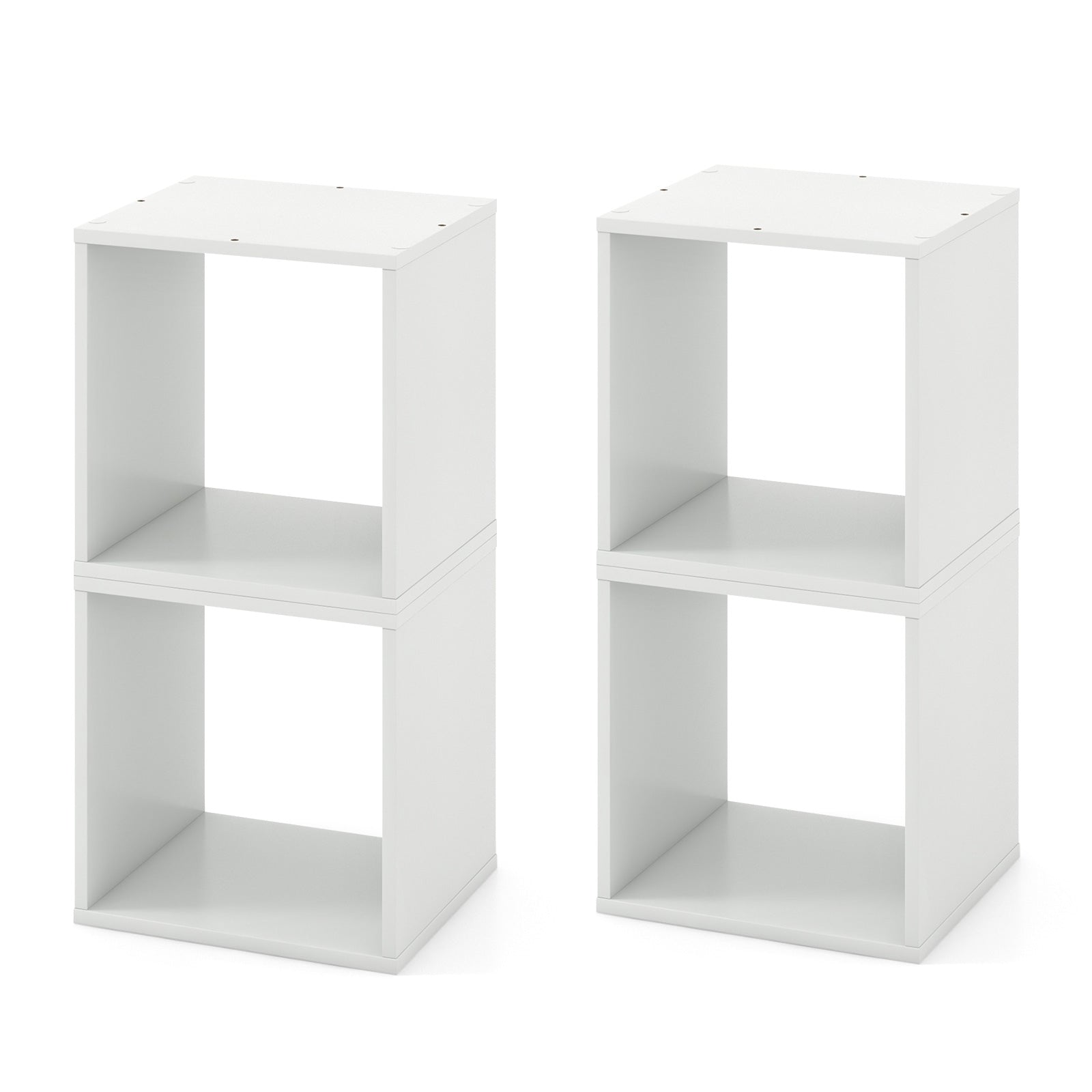 【NOT SALE】Set of 2 Stackable Nightstand with Storage Cubes white test Options at Gallery Canada