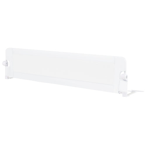 71-Inch Foldable Bed Rail Swing Down Baby Bed Guard Rail with Adjustable Safety Strap, White