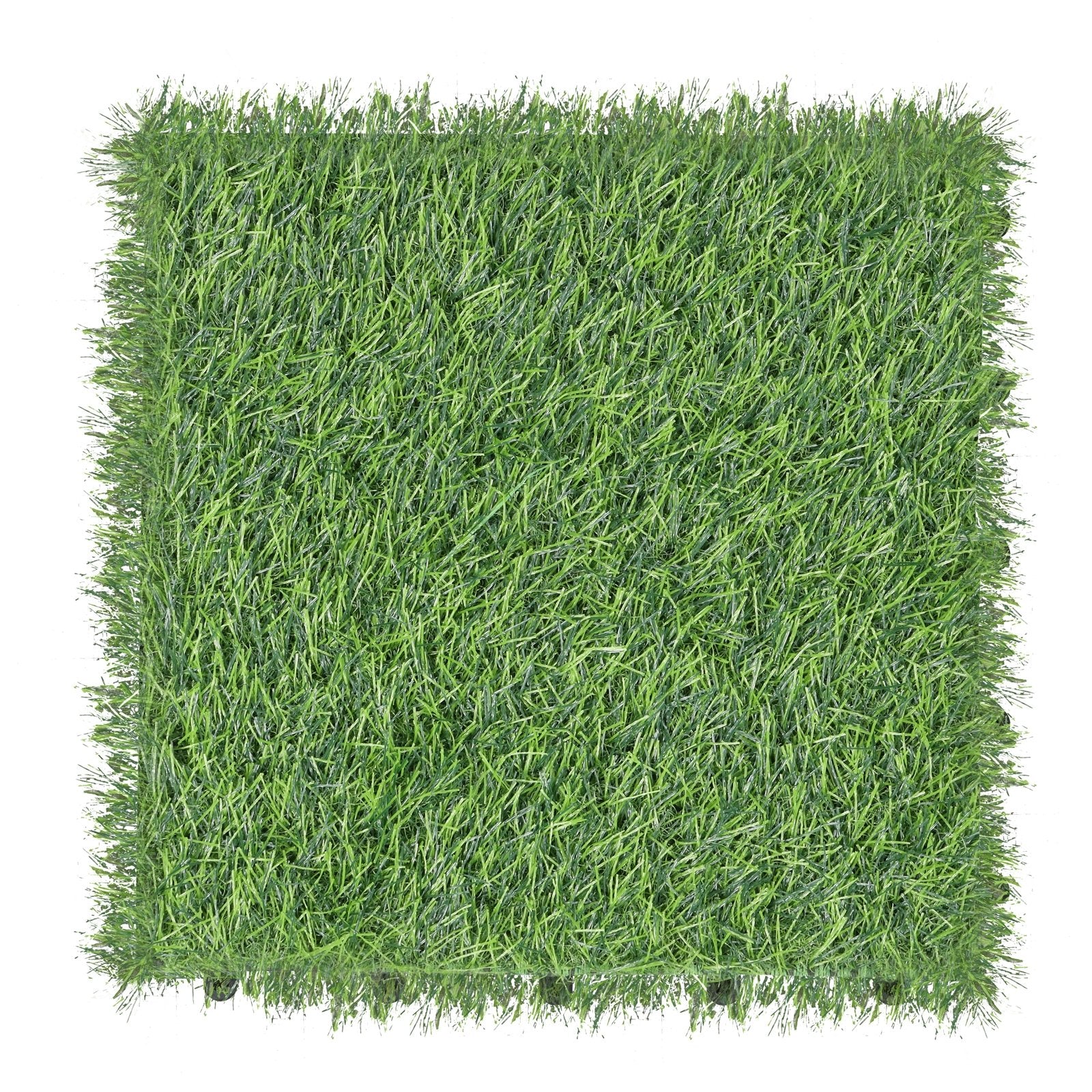 30 PCS Interlocking Artificial Grass Tiles, Green Decorative Fencing & Flooring Green at Gallery Canada