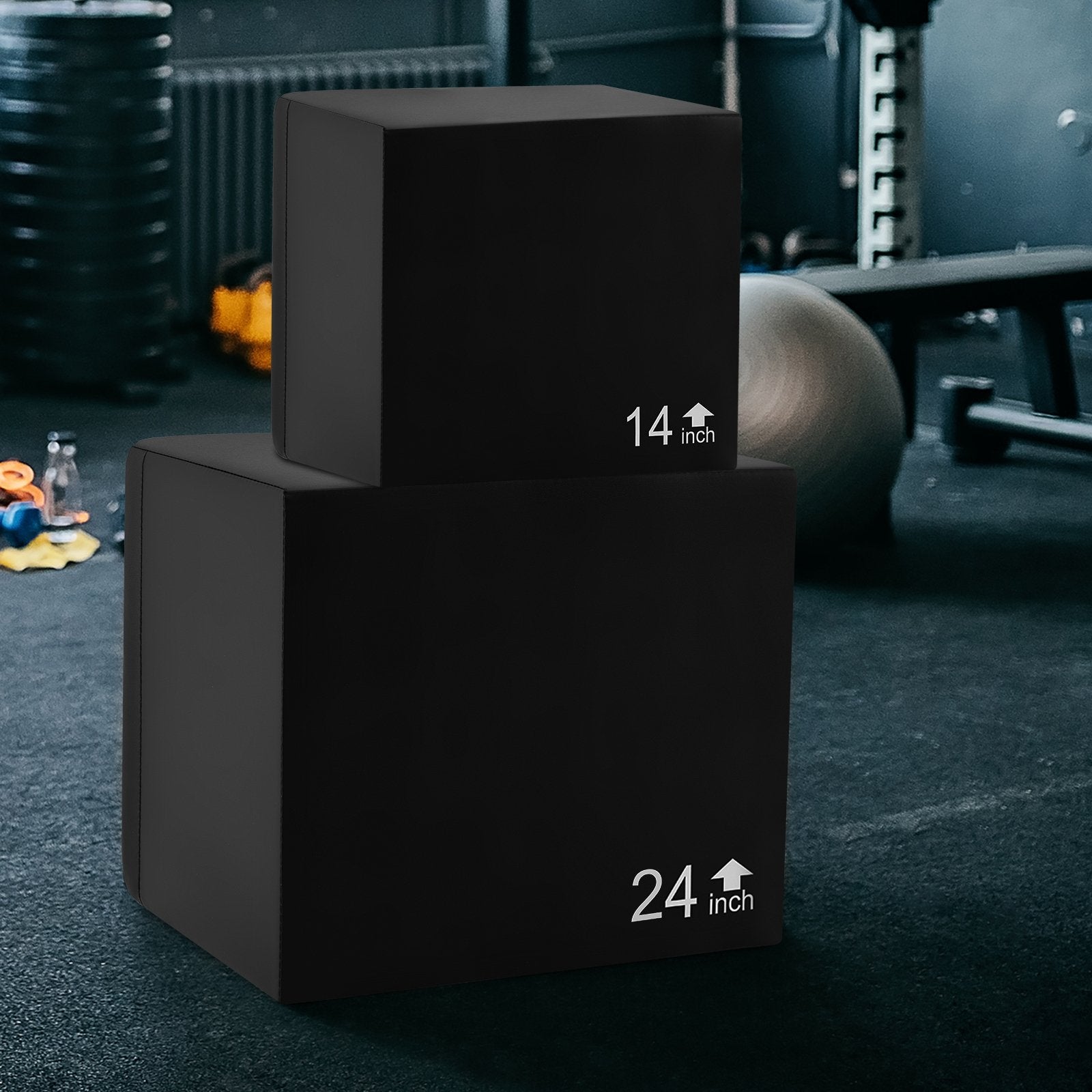 3 In 1 Foam Plyometric Box with 3 Heights and Easy-to-Clean PU Cover-16 Inches Sport Equipments at Gallery Canada