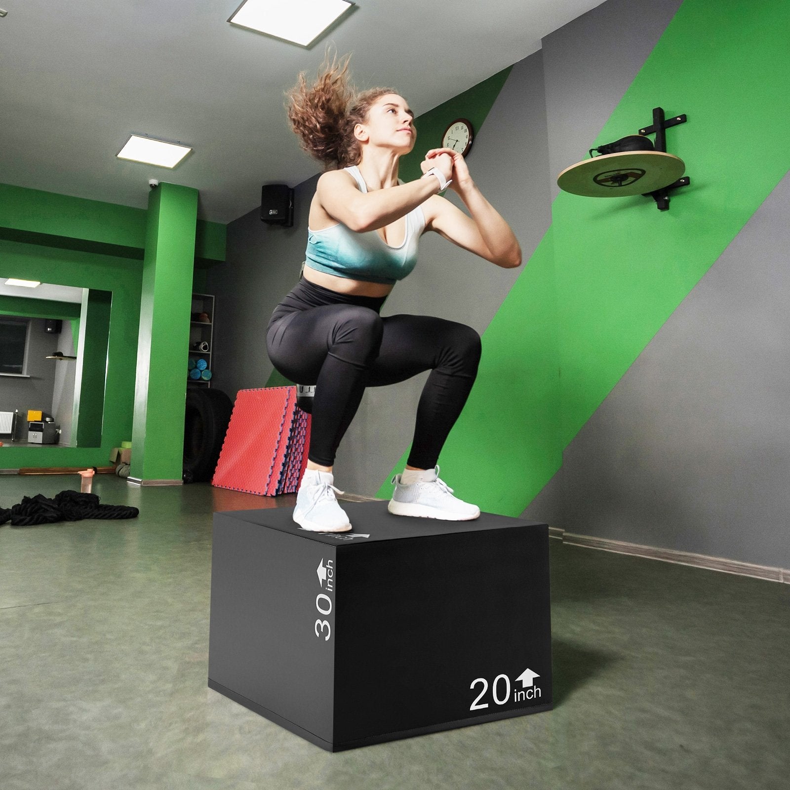 3 In 1 Foam Plyometric Box with 3 Heights and Easy-to-Clean PU Cover-30 inches Sport Equipments at Gallery Canada
