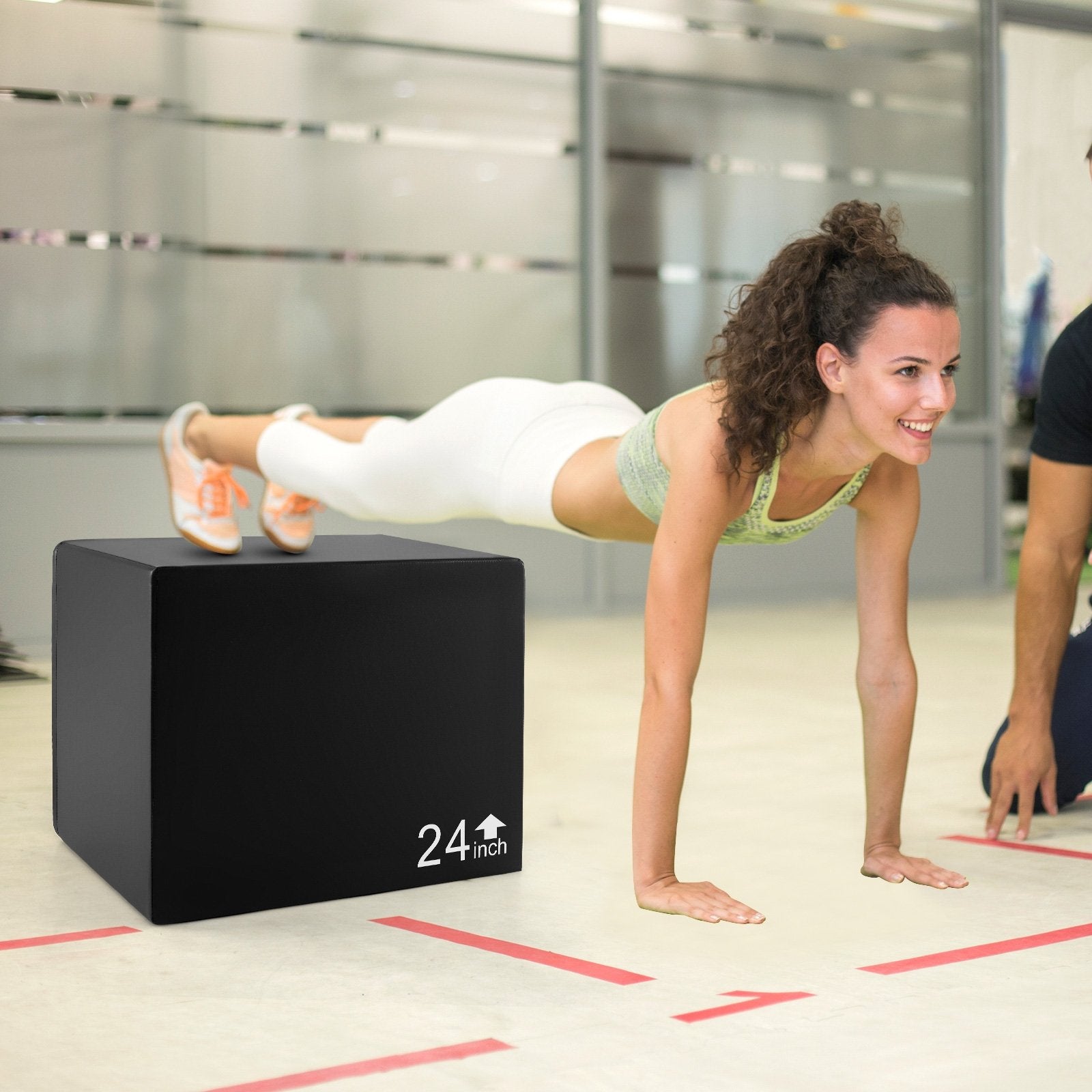 3 In 1 Foam Plyometric Box with 3 Heights and Easy-to-Clean PU Cover-30 inches Sport Equipments at Gallery Canada