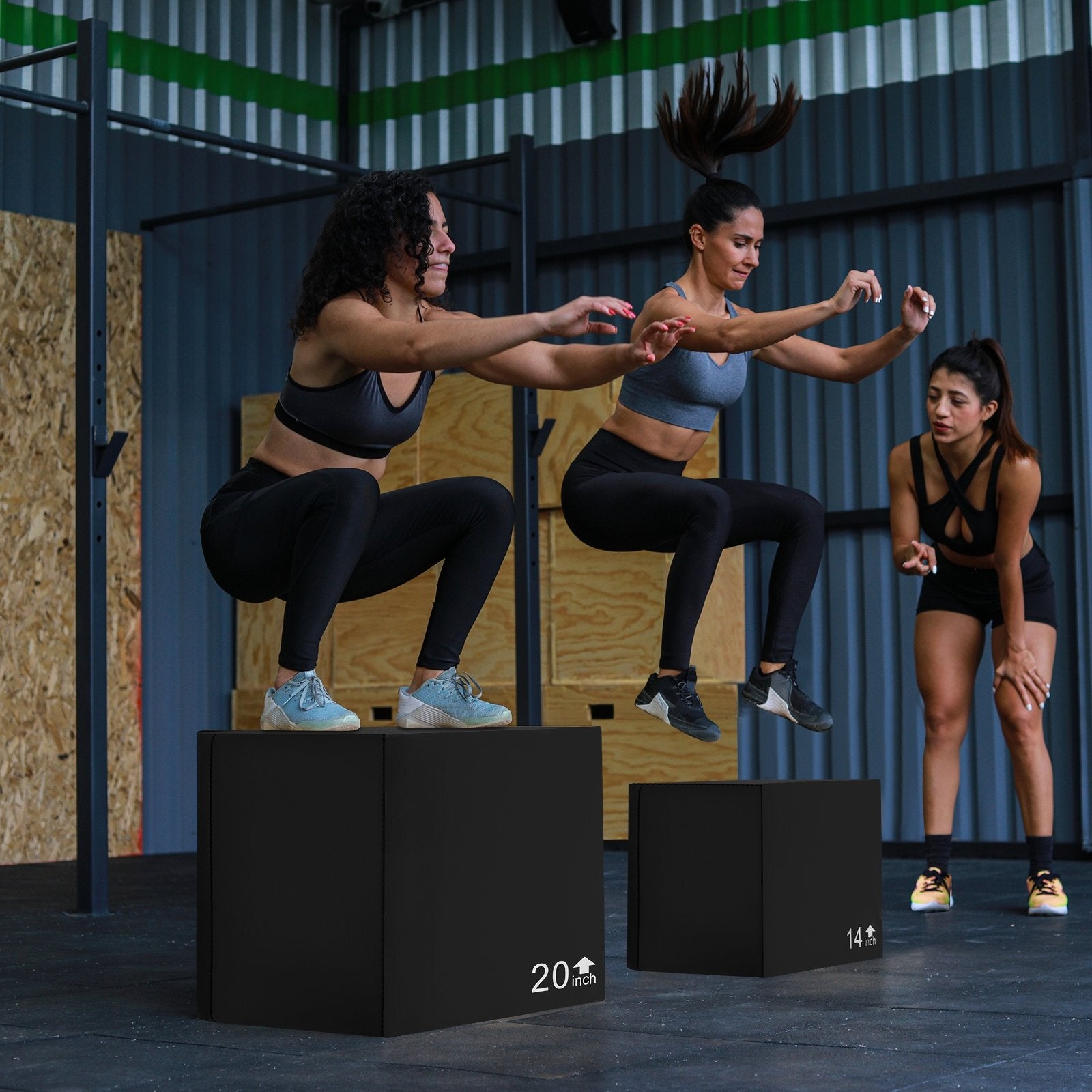 3 In 1 Foam Plyometric Box with 3 Heights and Easy-to-Clean PU Cover-30 inches Sport Equipments at Gallery Canada