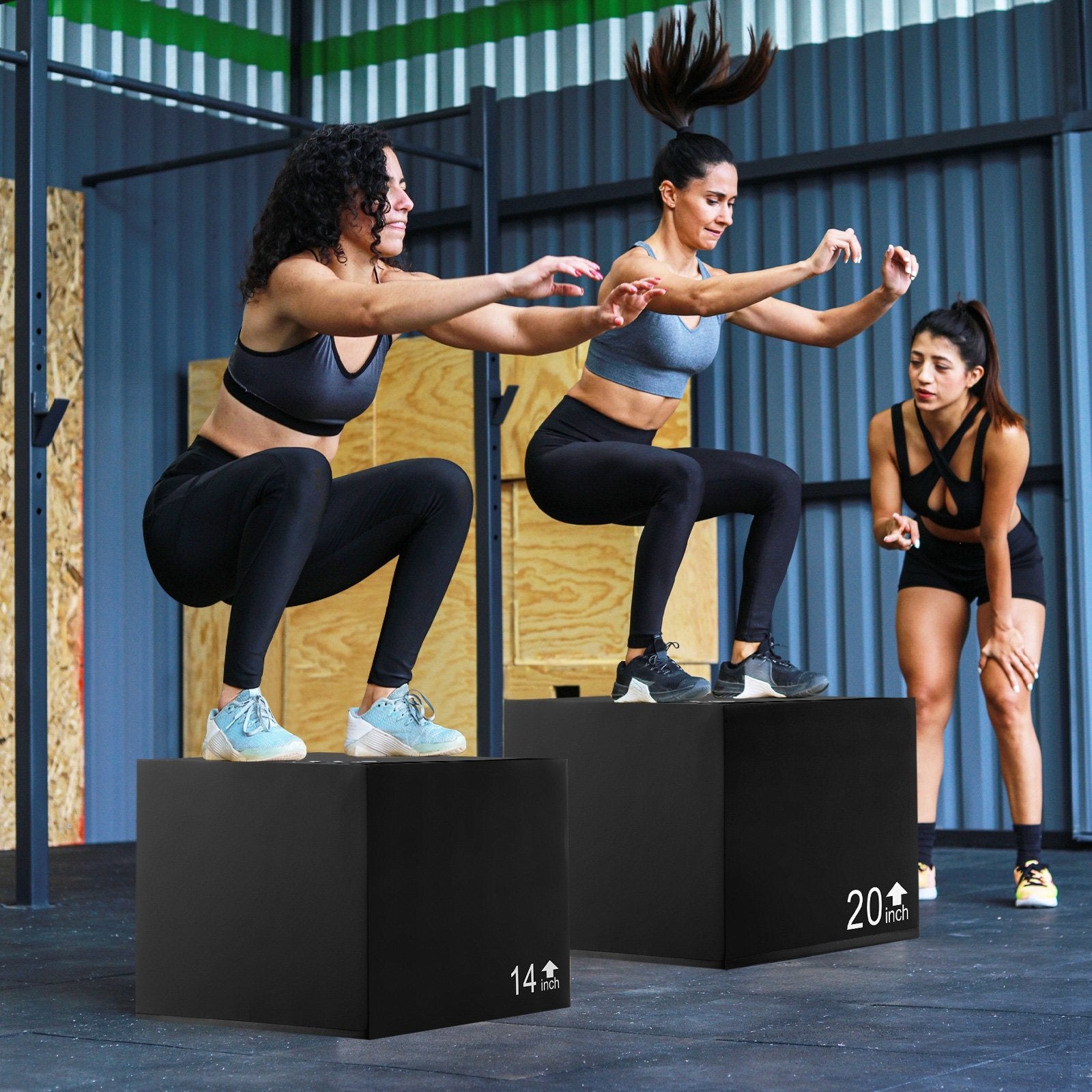 3 In 1 Foam Plyometric Box with 3 Heights and Easy-to-Clean PU Cover-30 inches Sport Equipments at Gallery Canada