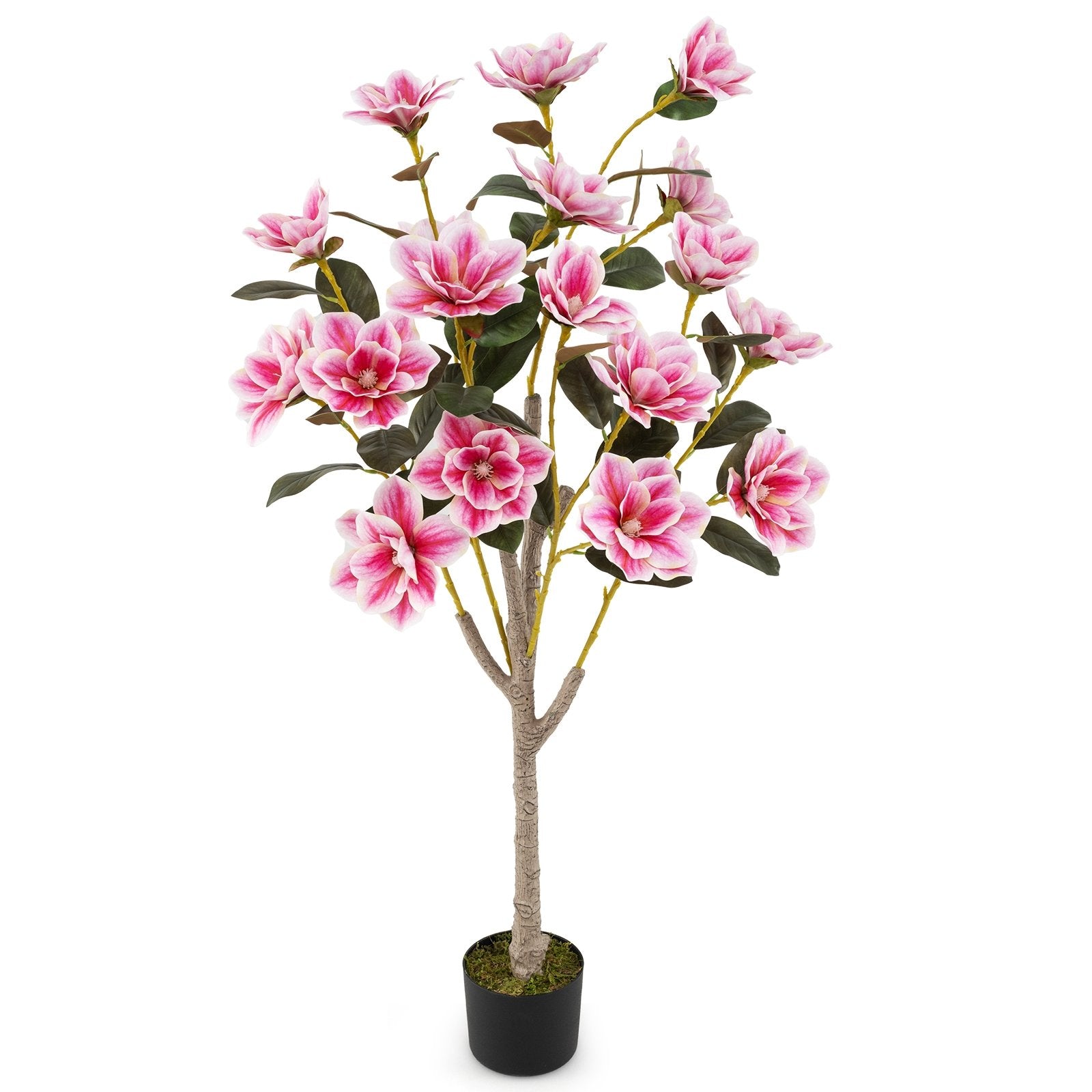 Faux Wedding Flower Plant with Elegant PEVA Leaves and Multi-branch Trunks, Pink Faux Plants Pink at Gallery Canada