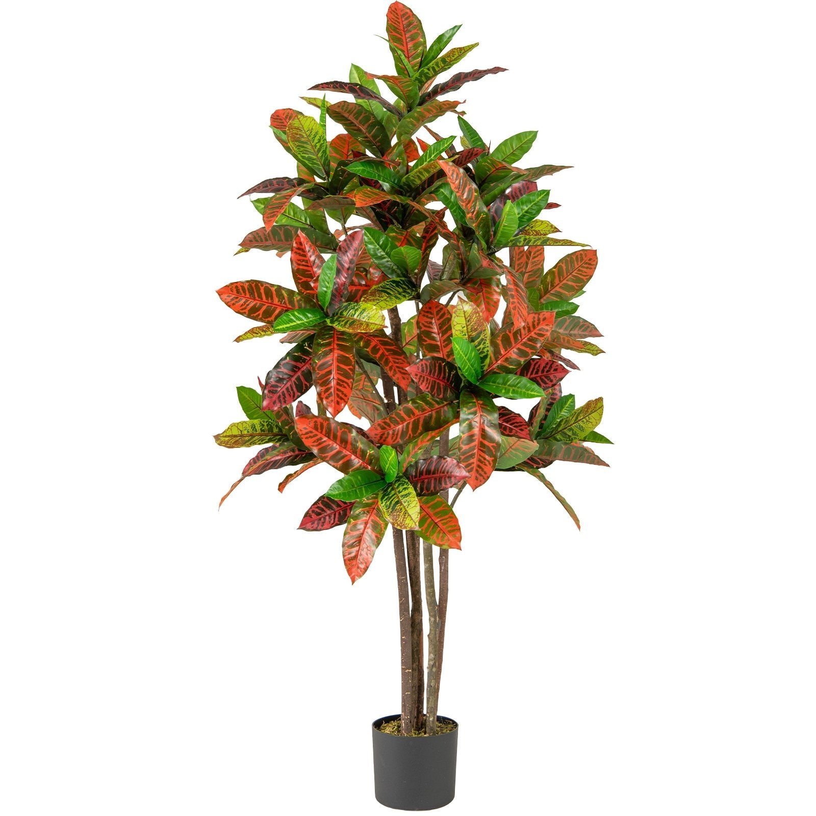 5 FT Tall Artificial Croton Plant with Gradient Leaves and Nursery Pot-1 Peice Faux Plants Options at Gallery Canada