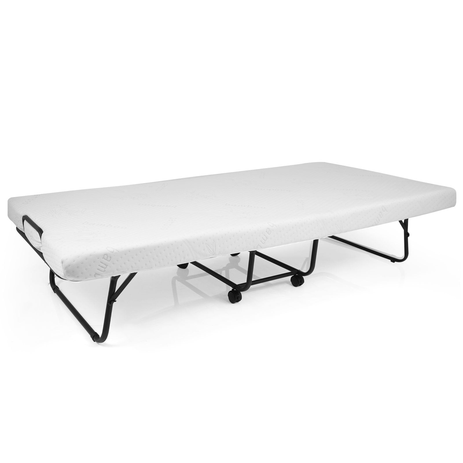 Cot Size Folding Bed Frame with Memory Foam Mattress and Metal Frame Folding Beds Options at Gallery Canada