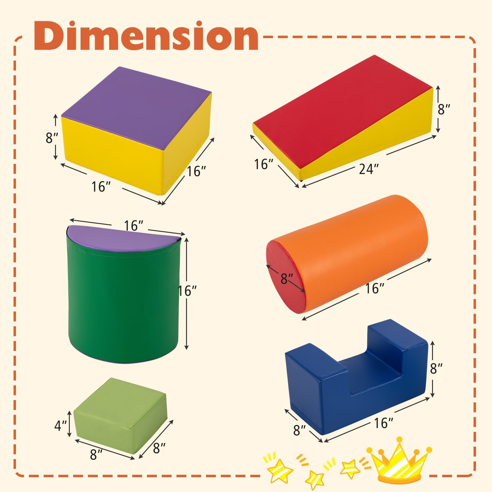 6 Pieces Foam Climbing Blocks Indoor Climb and Crawl Activity Playset with Rectangles, Purple Climbers & Slides at Gallery Canada
